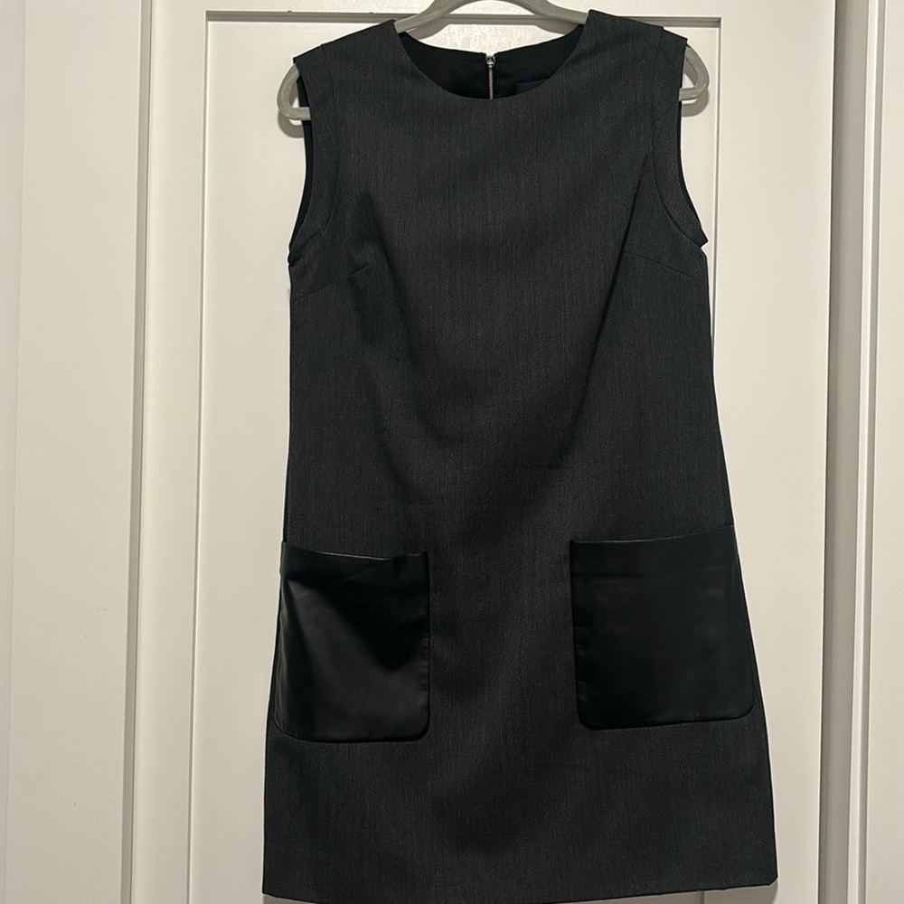 J. Crew Dark Gray Sleeveless Shift Dress